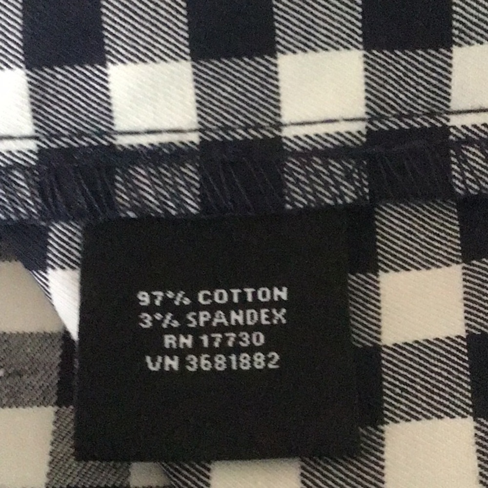 Victoria Beckham for Target Black and White Gingham Twill Peplum blouse Medium - Picture 10 of 11